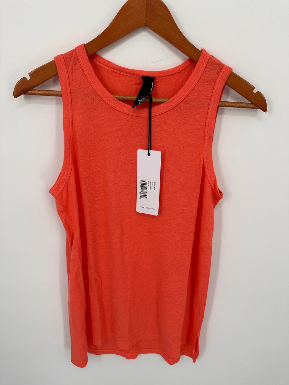 BOBI USA NWT Coral Linen Blend Tank // S